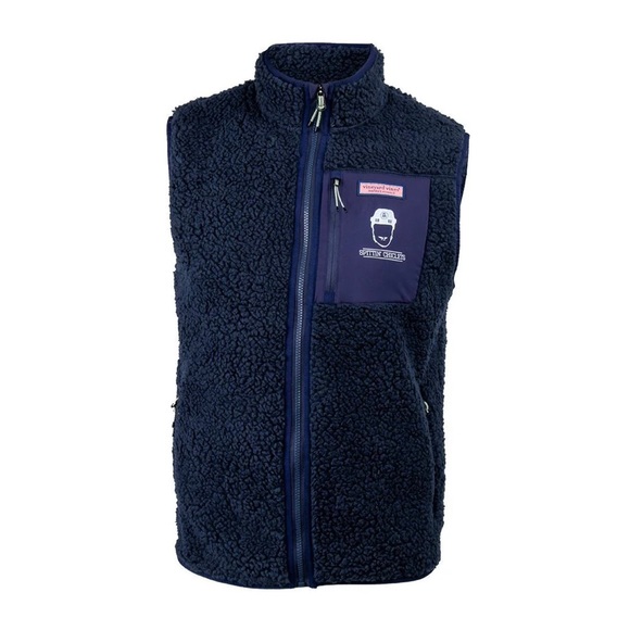 Vineyard Vines Barstool Spittin Chiclets Sherpa vest - Picture 2 of 4